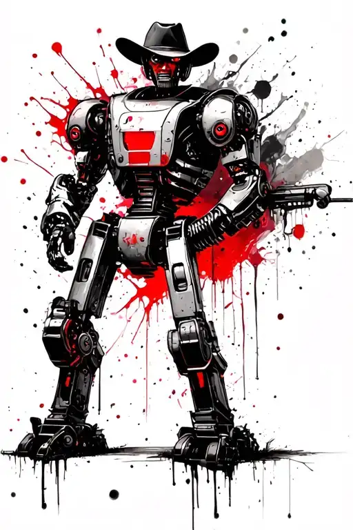 Bio Gempunk Cowboy Robot