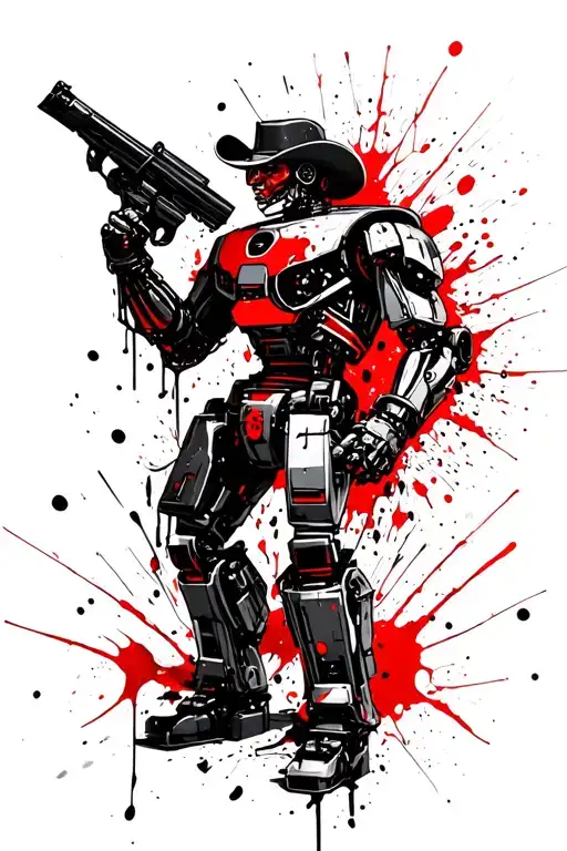 Bio Gempunk Cowboy Robot