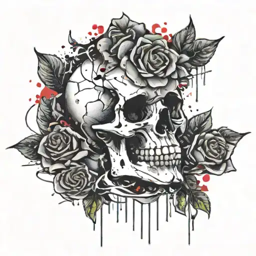 Skull And Rose