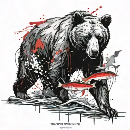 Bear And Salmon