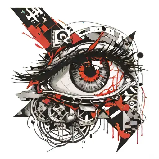 Scary Anarchism Eye Charcoal