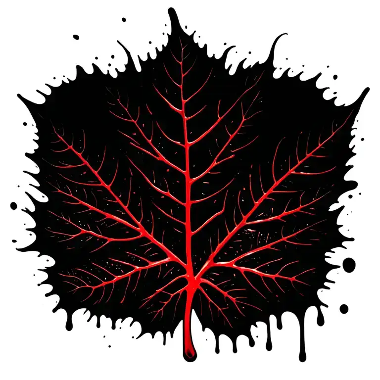 A Single Lying Limetree Leaf What Is Dripping A Lot