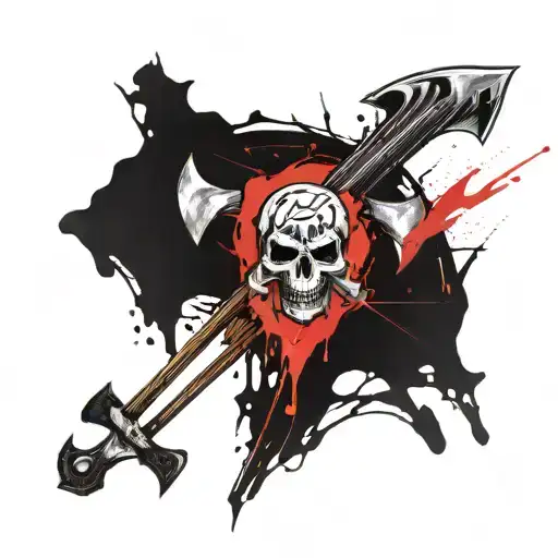 Anarchy Symbol And Axe