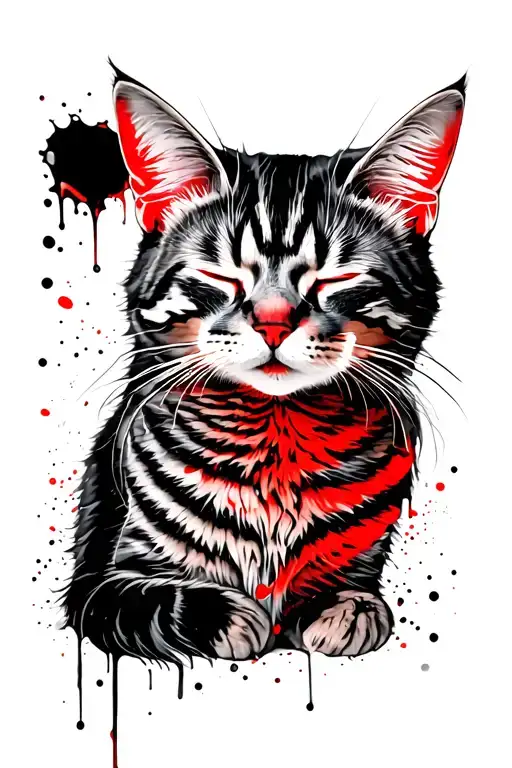 Maine Coon Cat Sleeping