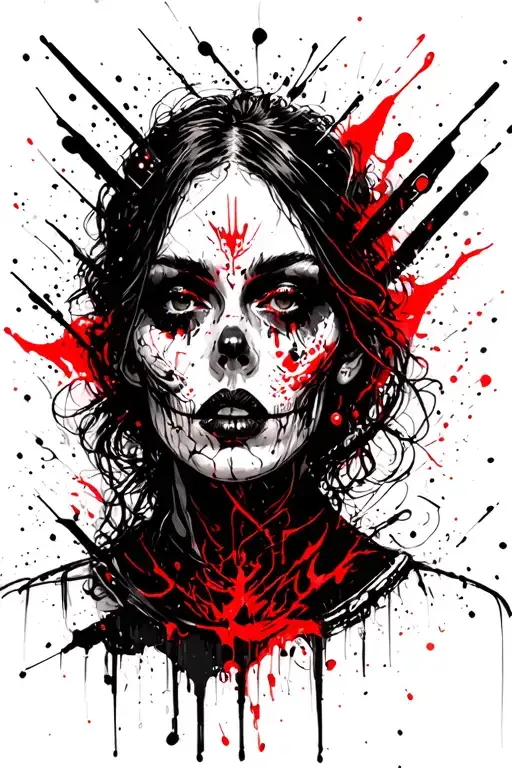 Very Dark Tattoo Sketch For Overlapping The Old