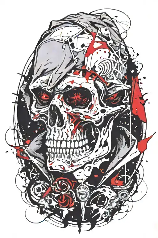 Vampire Skull In Hood