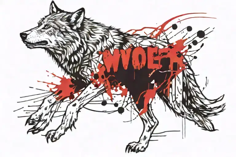 Wolf Clawing Skin Arm