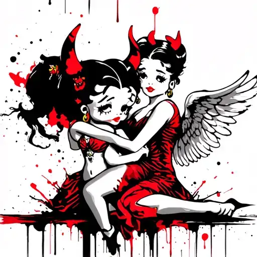 Sexy Devil Bettyboop And Innocent Angel Bettyboop