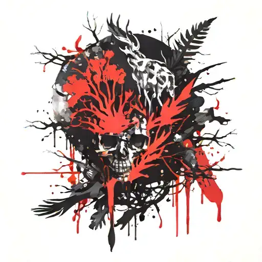 Forest Scene With Creature