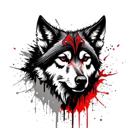 Viking With Wolf In The Background