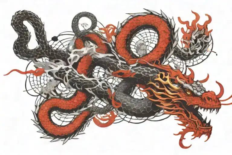 Japanese Snake Dragon Flying