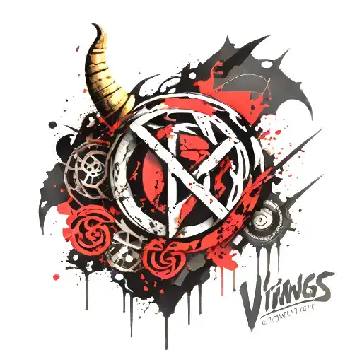 Create Your Own Reality Vikings Symbol And Zen Corcle Tattoo