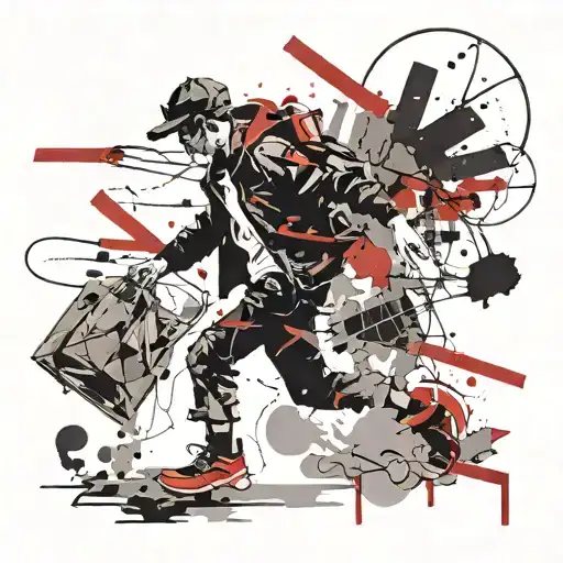 Shadow Boy Left By His Father Walking