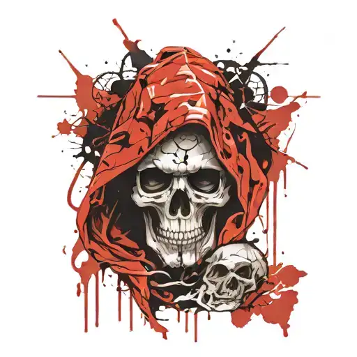 Skull In Cloak Hood