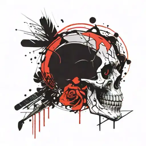 Skull And Writing