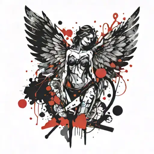 Broken Angel Wings Bleeding