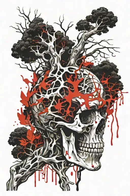 Bone Transitioning To Tree Root Growing