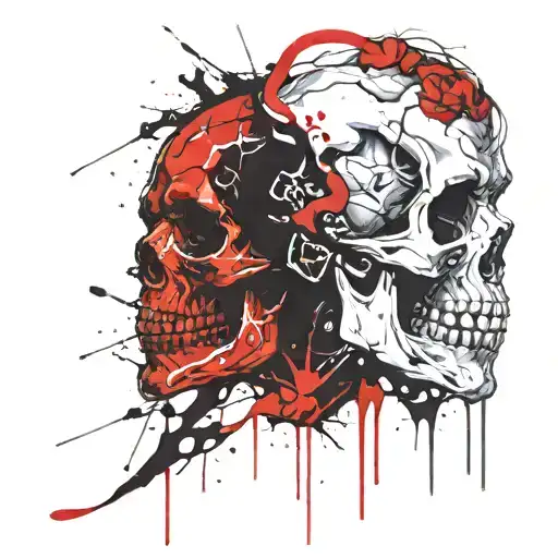 Skulls Kissing Guy And Guy