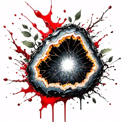 Geode Cracked Open Ivy Vine Wrapped