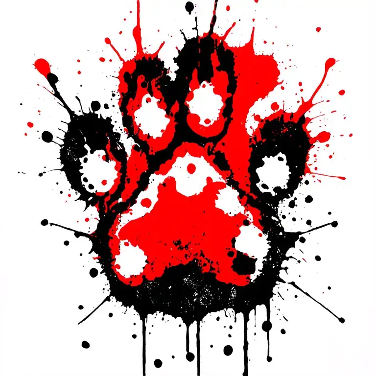 Phi Paw Print Bi Pride Colors