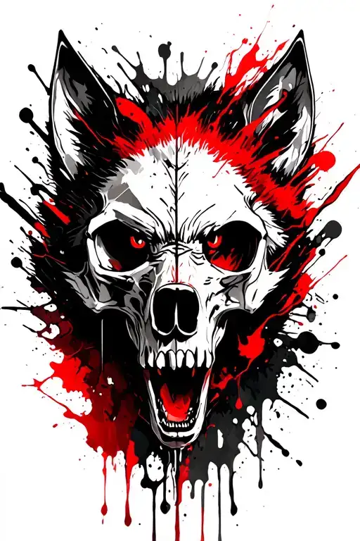 Viking Ruins Wolf Skull