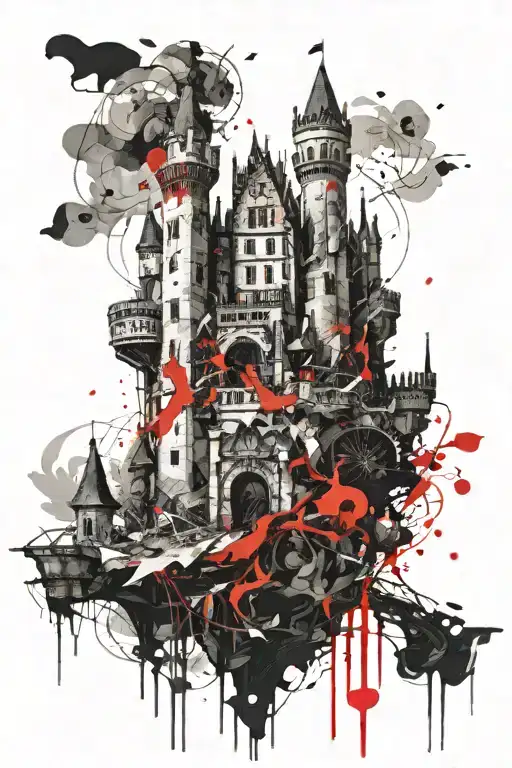 Abstract Drawing Of The Castle