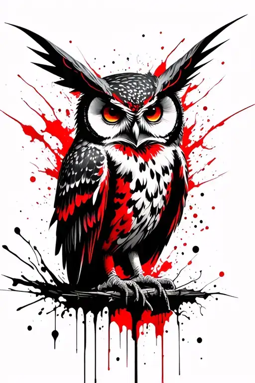 Owl With Demon Wings
