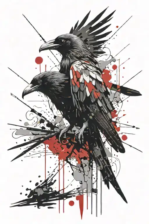 Crow And Odin's Spear