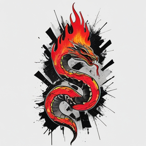 Sacred Serpent’s Flame Tattoo idea
