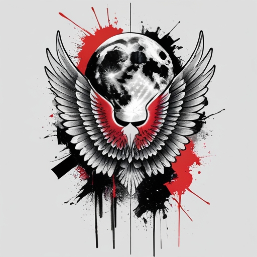 Silver Wings of the Moon Tattoo idea