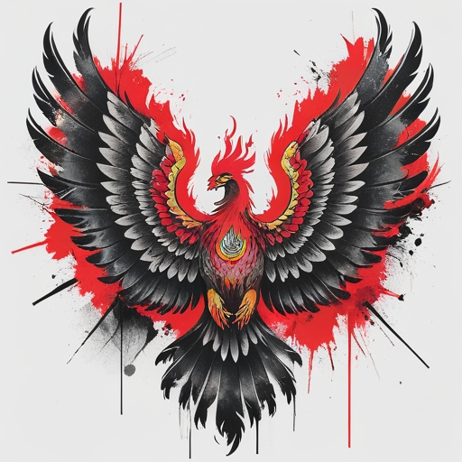 Phoenix’s Wings of the Sacred Fire Tattoo idea