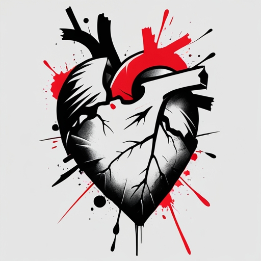 Shattered Heart Tattoo idea