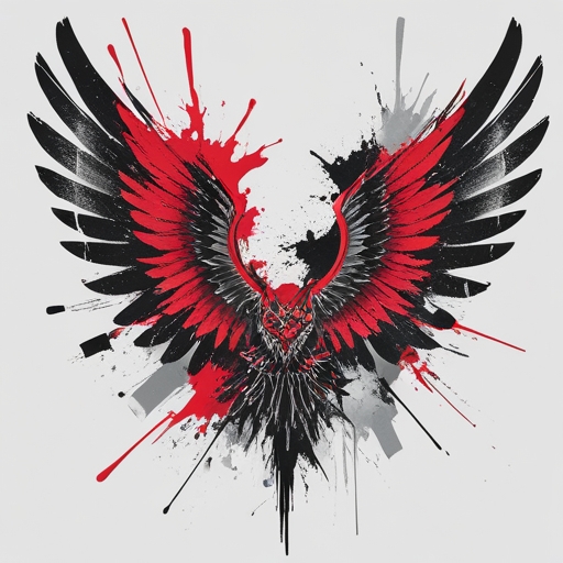 Crimson Wings of Fury Tattoo idea