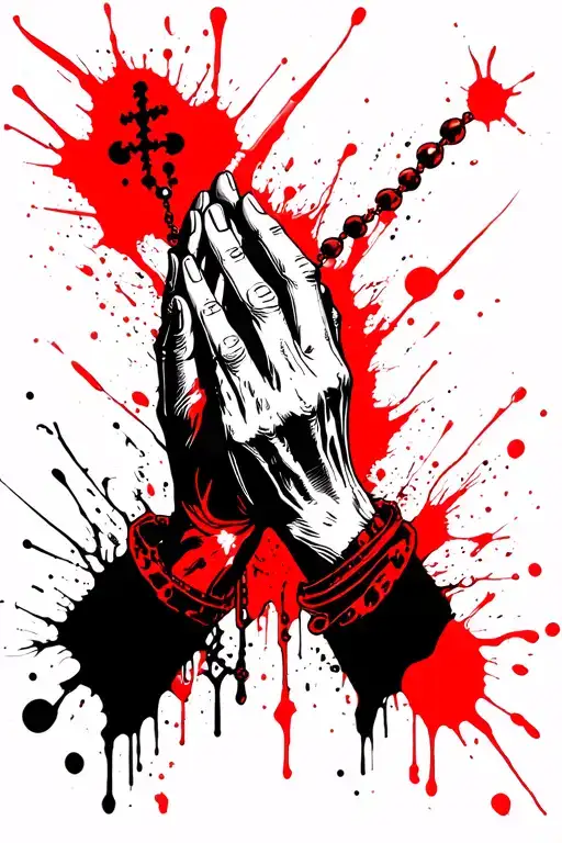 Pray Hands With Rosary