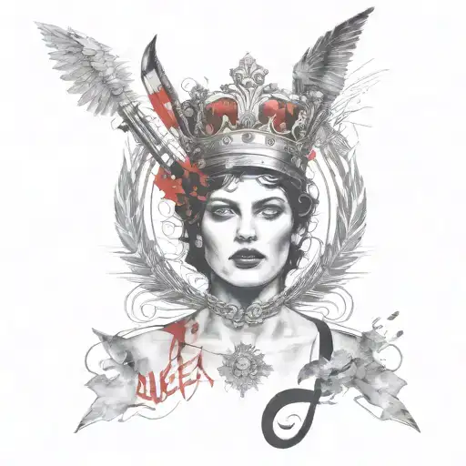 Queen Logo Rock Band Tattoo Music Notes Freddie Mercury