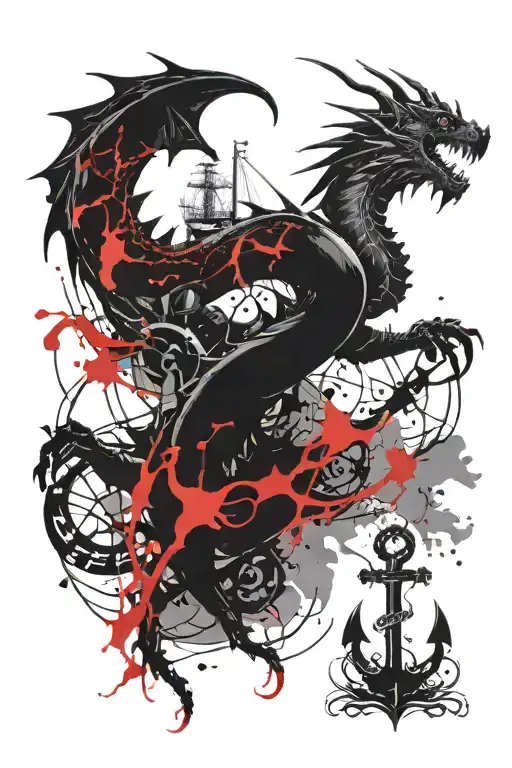 Dragon Libra And Anchor