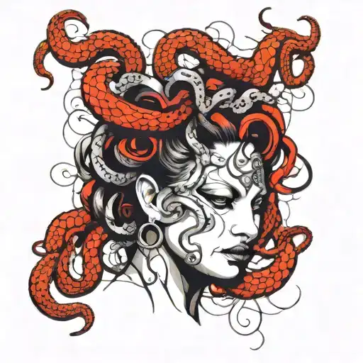 Medusa Head With Snakes