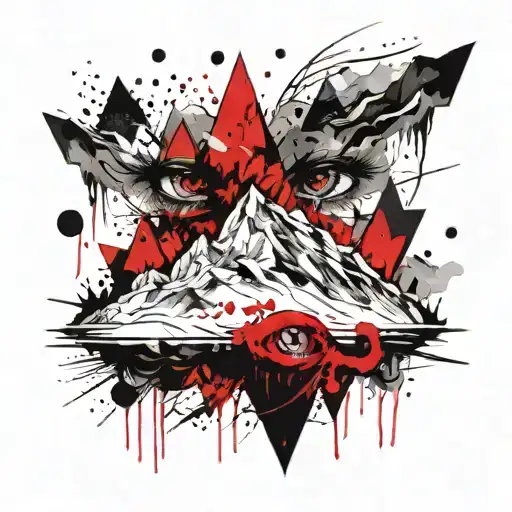 Mountain Range With Eyes