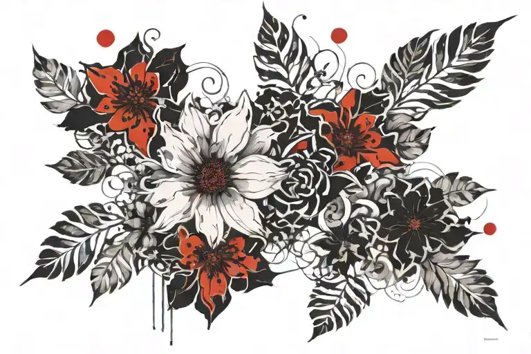 August November June May Birthflower In A Line