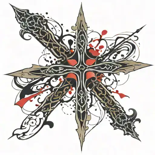 Gothic Cross Upside Down Supernatural Small