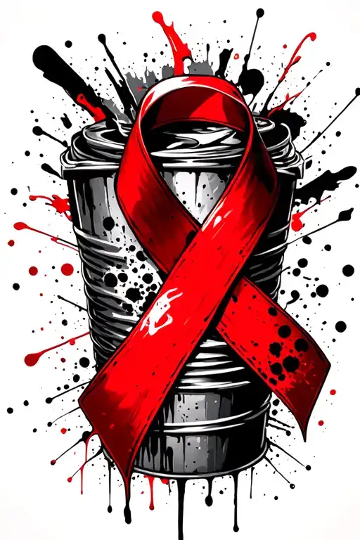 Colon Cancer Ribbon Wrapped