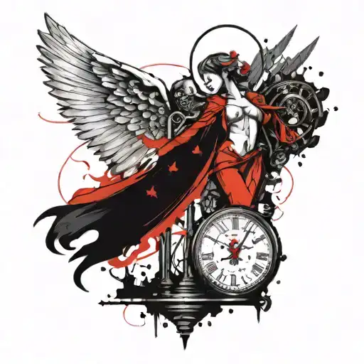 Angel Hourglass Sagittarius Time Journey Mystery