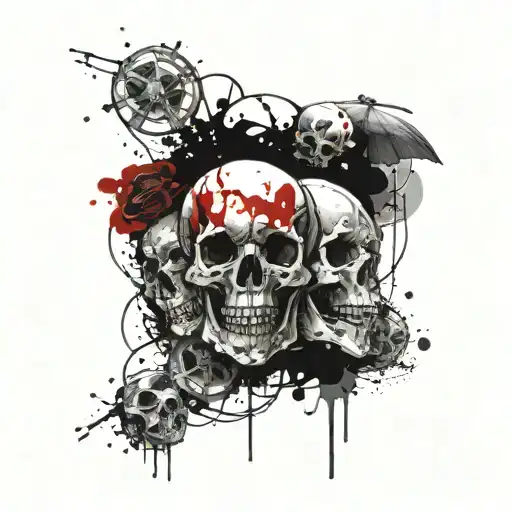 Skulls And Hourglass