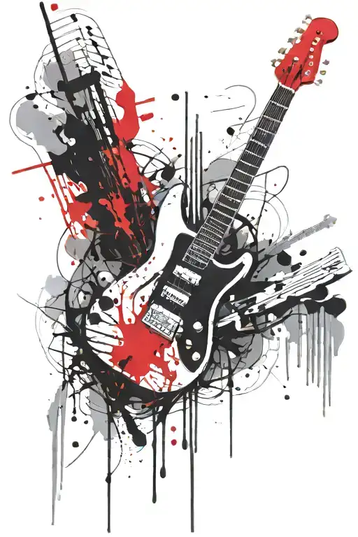 Music Inspired Tattoo Design Combining Elements