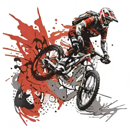 Mountain Biker Jumping In Nevada