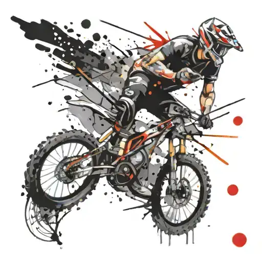 Mountain Biker Jumping