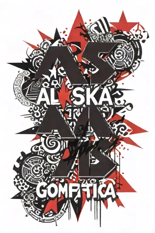 Graffiti Alaska Fourteenth Geomatric Lettering 14 Star