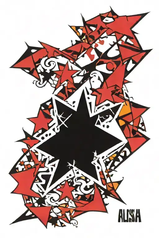 Graffiti Alaska Fourteenth Geomatric Lettering 14 Star