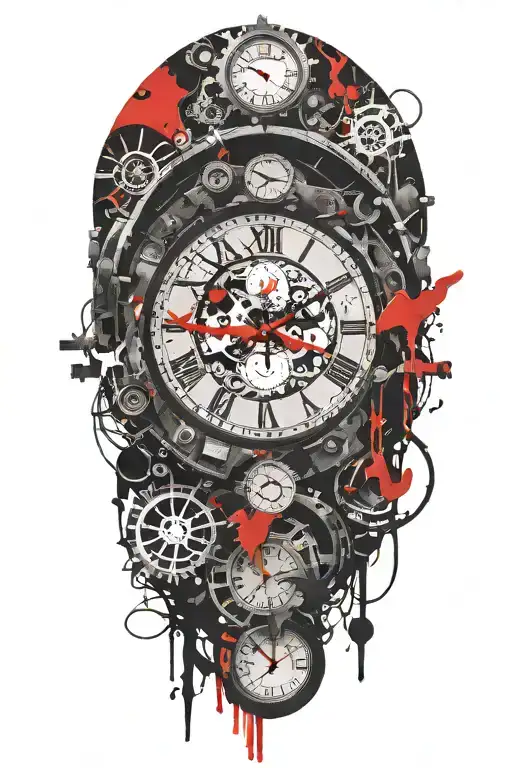 Grafitti Clock With Mechanism