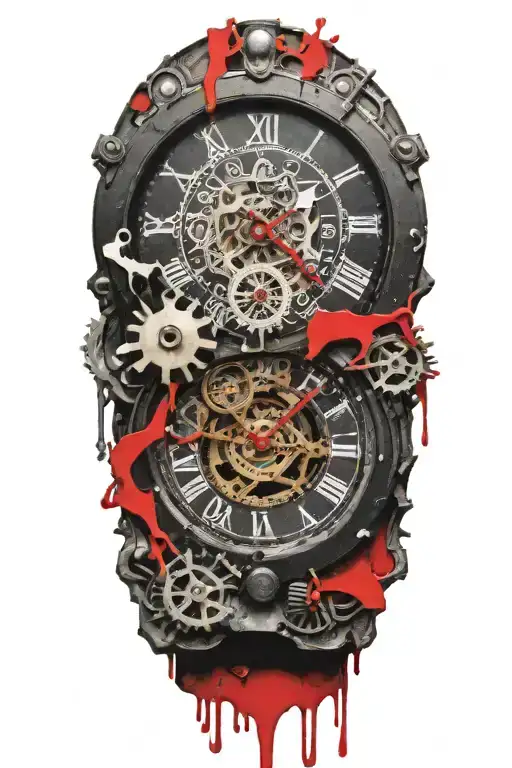 Grafitti Clock With Mechanism